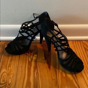 Paolo Linea Jacadia black suede heel size 10.5